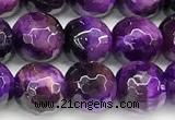 CTE2420 15 inches 8mm faceted round purple tiger eye beads