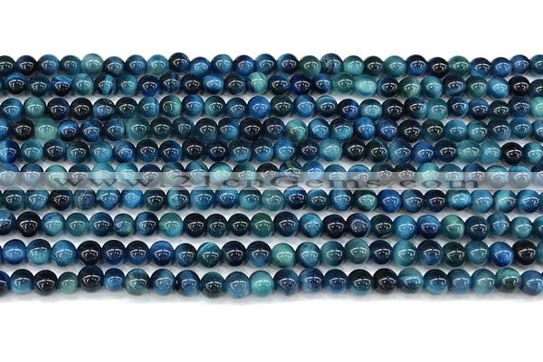 CTE2423 15 inches 4mm round blue tiger eye beads