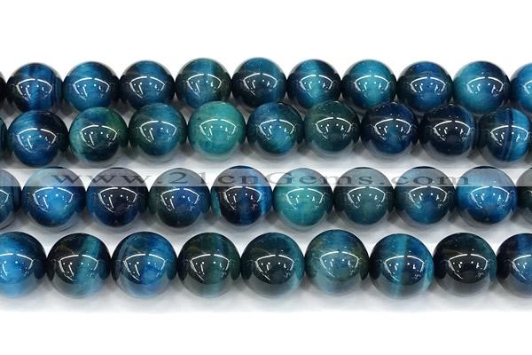 CTE2427 15 inches 12mm round blue tiger eye beads