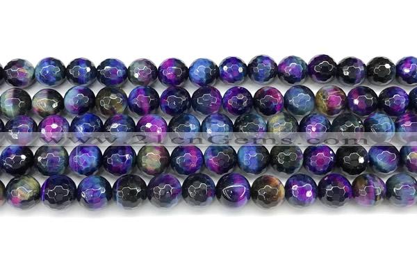 CTE2447 15 inches 6mm faceted round mixed tiger eye beads