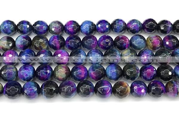 CTE2449 15 inches 10mm faceted round mixed tiger eye beads