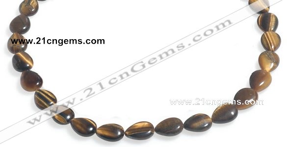 CTE27 12*16mm flat teardrop yellow tiger eye beads Wholesale