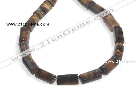 CTE29 10*20mm triangle column yellow tiger eye beads Wholesale