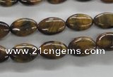 CTE301 15.5 inches 8*12mm oval yellow tiger eye gemstone beads