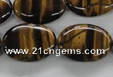 CTE303 15.5 inches 18*25mm oval yellow tiger eye gemstone beads