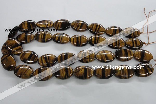 CTE303 15.5 inches 18*25mm oval yellow tiger eye gemstone beads