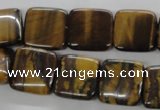 CTE309 15.5 inches 16*16mm square yellow tiger eye gemstone beads