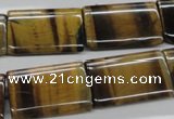 CTE312 15.5 inches 18*25mm flat tube yellow tiger eye gemstone beads