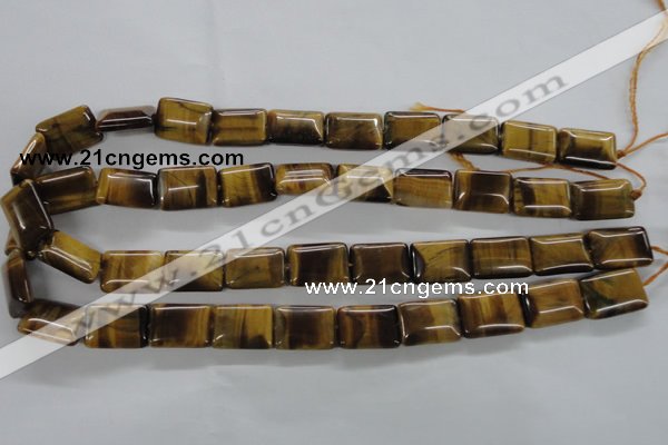 CTE314 15.5 inches 12*18mm rectangle yellow tiger eye gemstone beads