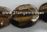 CTE324 15.5 inches 25*35mm freeform yellow tiger eye gemstone beads