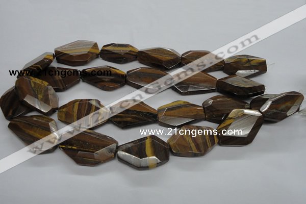 CTE325 15.5 inches 24*30mm freeform yellow tiger eye gemstone beads