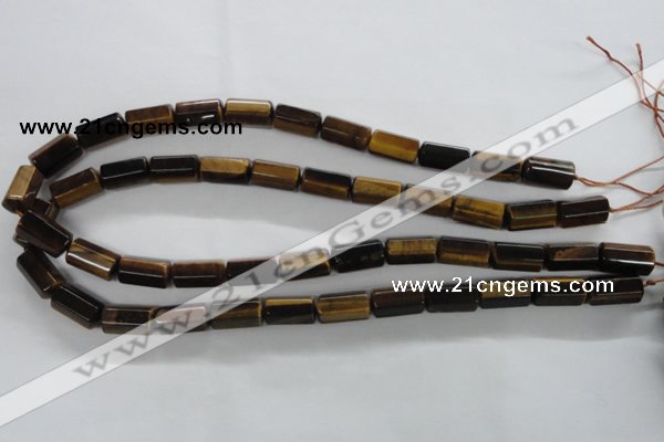 CTE330 15.5 inches 8*16mm faceted column yellow tiger eye gemstone beads