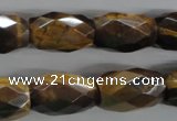 CTE334 15.5 inches 13*20mm faceted drum yellow tiger eye gemstone beads