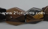 CTE335 10*18mm – 18*22mm faceted nuggets yellow tiger eye gemstone beads