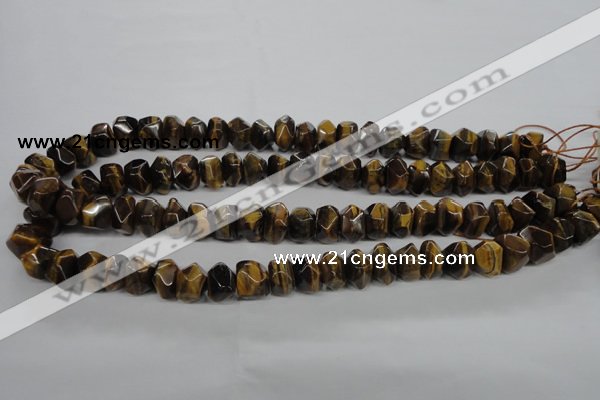 CTE336 15.5 inches 8*12mm faceted nuggets yellow tiger eye gemstone beads