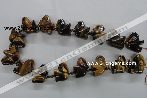 CTE339 15.5 inches 20*25mm animal yellow tiger eye gemstone beads