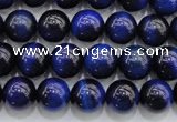 CTE416 15.5 inches 8mm round blue tiger eye beads wholesale