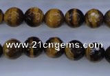 CTE423 15.5 inches 10mm faceted round yellow tiger eye beads