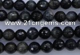 CTE442 15.5 inches 8mm faceted round blue tiger eye beads