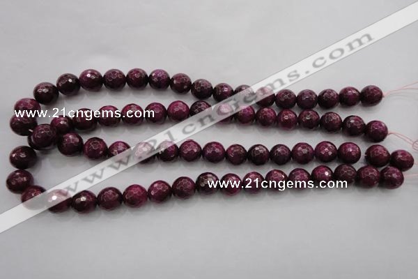 CTE474 15.5 inches 12mm faceted round red tiger eye beads wholesale