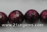 CTE477 15.5 inches 18mm faceted round red tiger eye beads wholesale