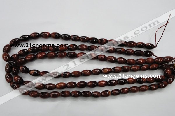 CTE51 15.5 inches 8*12mm rice red tiger eye gemstone beads