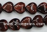 CTE52 15.5 inches 14*14mm heart red tiger eye gemstone beads