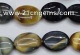 CTE571 15.5 inches 15*20mm oval golden & blue tiger eye beads