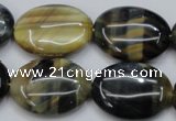 CTE572 15.5 inches 18*25mm oval golden & blue tiger eye beads