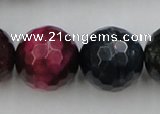 CTE588 15.5 inches 20mm faceted round colorful tiger eye beads