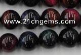 CTE595 15.5 inches 14mm round colorful tiger eye beads wholesale