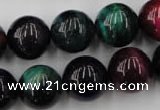 CTE596 15.5 inches 16mm round colorful tiger eye beads wholesale