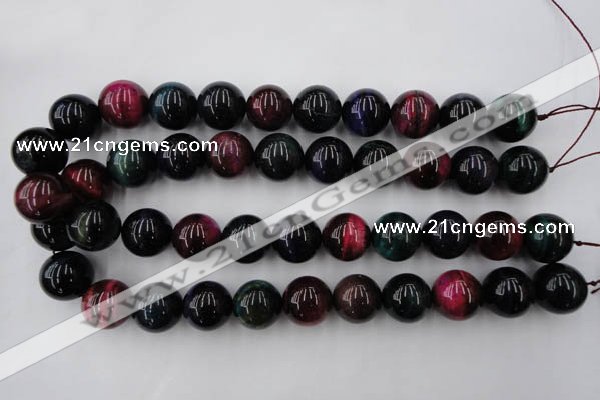 CTE598 15.5 inches 20mm round colorful tiger eye beads wholesale