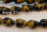 CTE607 15.5 inches 10*14mm teardrop yellow tiger eye beads wholesale