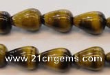 CTE608 15.5 inches 12*16mm teardrop yellow tiger eye beads wholesale