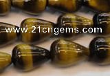 CTE609 15.5 inches 13*18mm teardrop yellow tiger eye beads wholesale