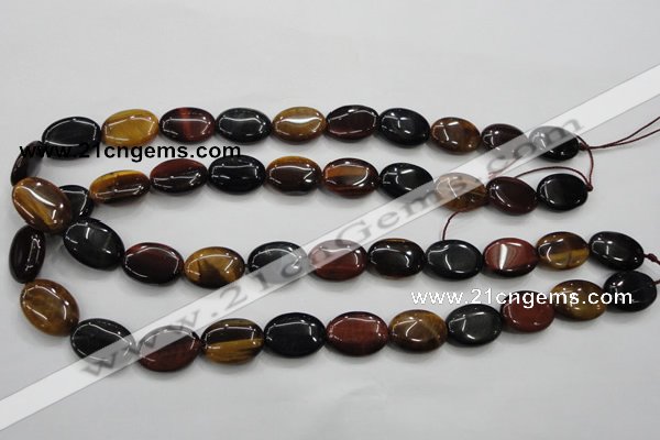 CTE61 15.5 inches 13*18mm oval mixed tiger eye gemstone beads