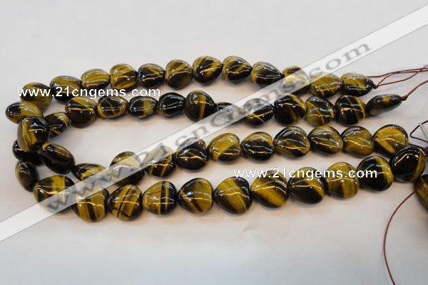 CTE630 15.5 inches 16*16mm heart yellow tiger eye beads wholesale