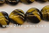 CTE632 15.5 inches 20*20mm heart yellow tiger eye beads wholesale