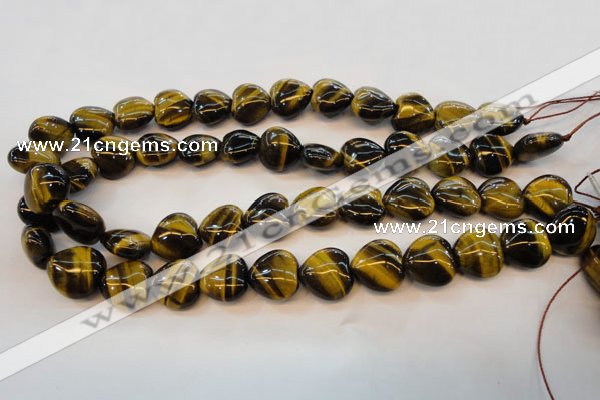 CTE632 15.5 inches 20*20mm heart yellow tiger eye beads wholesale