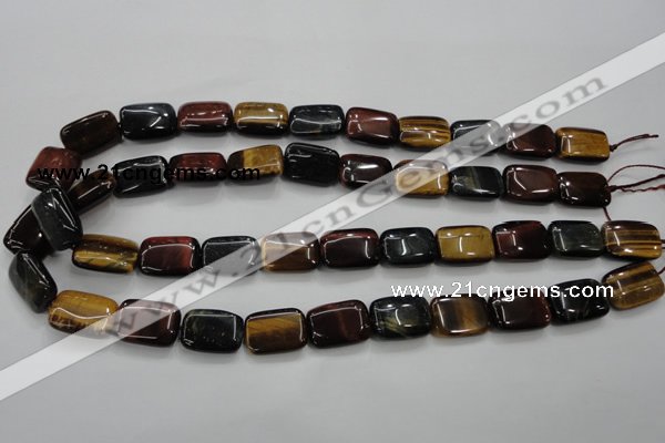 CTE64 15.5 inches 13*18mm rectangle mixed tiger eye gemstone beads