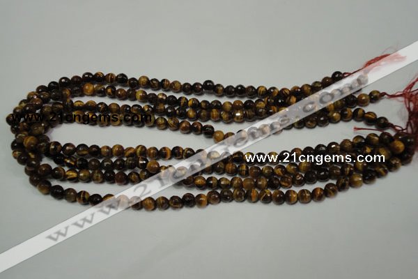 CTE751 15.5 inches 6mm faceted round yellow tiger eye beads wholesale