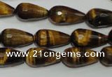 CTE761 15.5 inches 10*20mm faceted teardrop yellow tiger eye beads