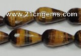 CTE762 15.5 inches 12*22mm faceted teardrop yellow tiger eye beads