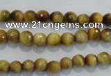 CTE901 15.5 inches 6mm faceted round golden tiger eye beads