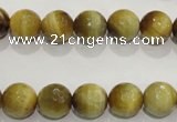 CTE903 15.5 inches 10mm faceted round golden tiger eye beads