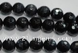 CTE921 15.5 inches 6mm faceted round silver tiger eye beads