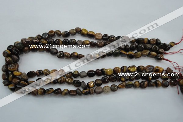 CTE96 15.5 inches 6*9mm nuggets yellow tiger eye beads wholesale