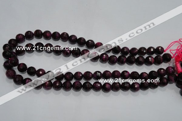 CTE971 15.5 inches 6mm faceted round dyed red tiger eye beads