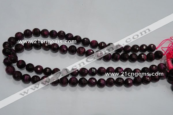 CTE972 15.5 inches 8mm faceted round dyed red tiger eye beads